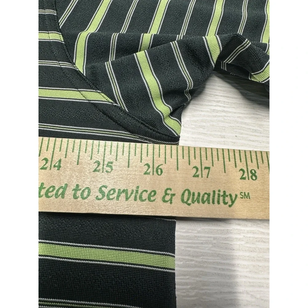Adidas Green‎ Bay Packers Polo Shirt Mens Sz XL Striped Short Sleeve Golf NFL
